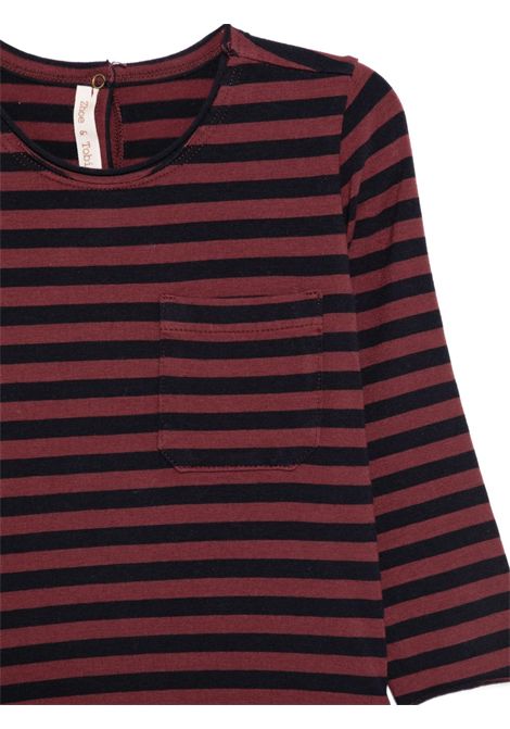 T-shirt a righe ZHOE & TOBIAH KIDS | SJS2MNBURGUNDY/BLU